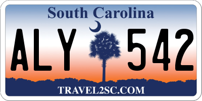 SC license plate ALY542