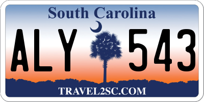 SC license plate ALY543