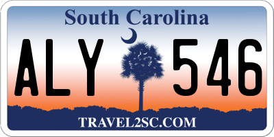 SC license plate ALY546