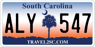 SC license plate ALY547