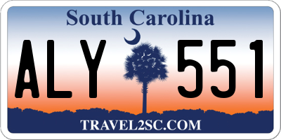 SC license plate ALY551