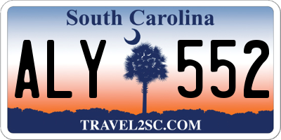 SC license plate ALY552