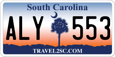 SC license plate ALY553