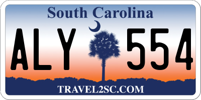 SC license plate ALY554