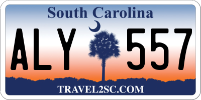 SC license plate ALY557