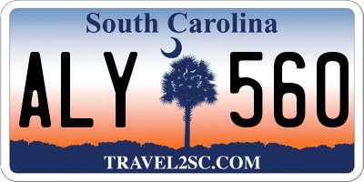SC license plate ALY560