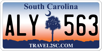 SC license plate ALY563