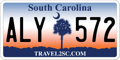 SC license plate ALY572