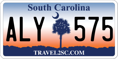 SC license plate ALY575