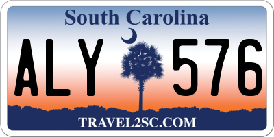 SC license plate ALY576