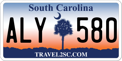 SC license plate ALY580