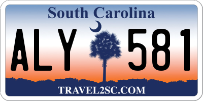 SC license plate ALY581