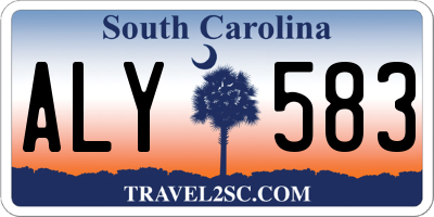 SC license plate ALY583