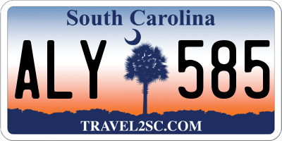 SC license plate ALY585