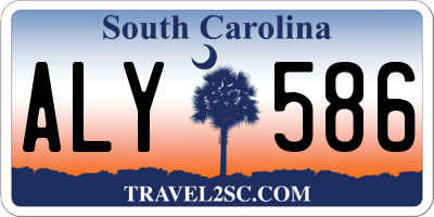 SC license plate ALY586