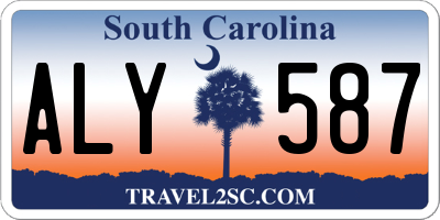 SC license plate ALY587