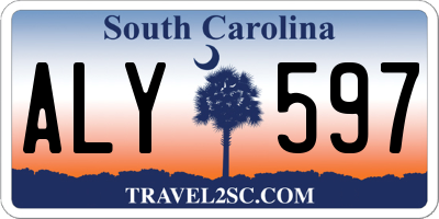 SC license plate ALY597