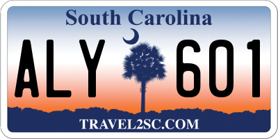 SC license plate ALY601
