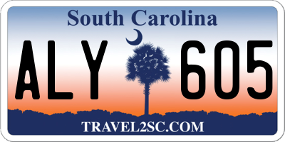 SC license plate ALY605