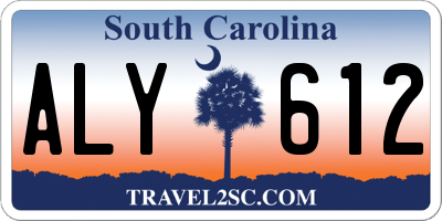 SC license plate ALY612
