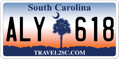 SC license plate ALY618