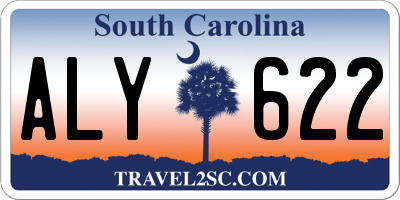 SC license plate ALY622