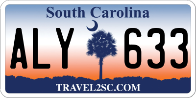 SC license plate ALY633