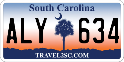 SC license plate ALY634