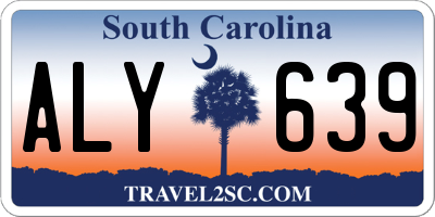 SC license plate ALY639