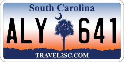 SC license plate ALY641
