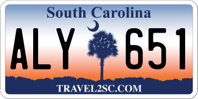 SC license plate ALY651