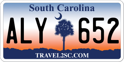 SC license plate ALY652