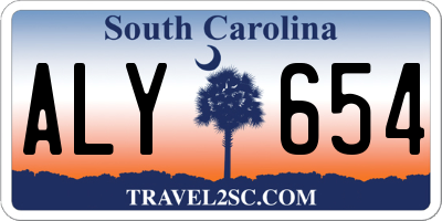 SC license plate ALY654