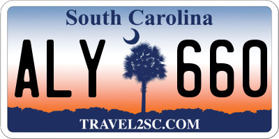 SC license plate ALY660