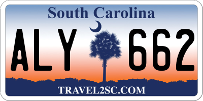 SC license plate ALY662