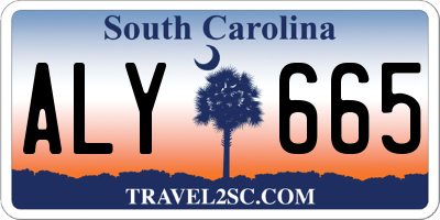 SC license plate ALY665