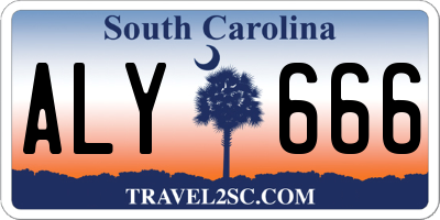 SC license plate ALY666