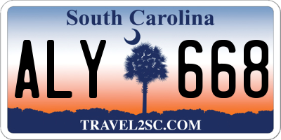 SC license plate ALY668