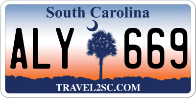 SC license plate ALY669