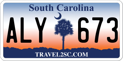 SC license plate ALY673