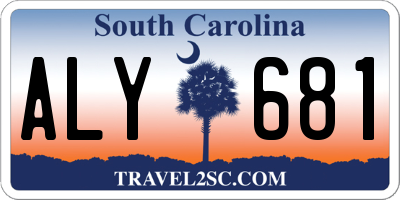SC license plate ALY681