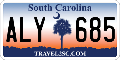 SC license plate ALY685