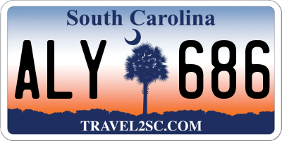 SC license plate ALY686