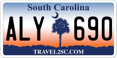 SC license plate ALY690