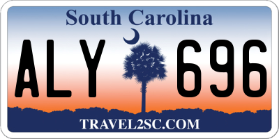 SC license plate ALY696