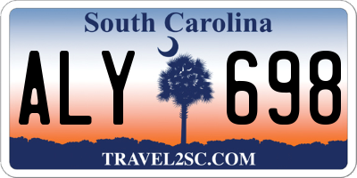 SC license plate ALY698