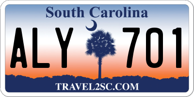 SC license plate ALY701