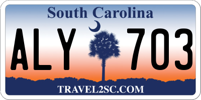 SC license plate ALY703