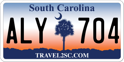 SC license plate ALY704