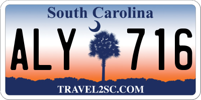 SC license plate ALY716